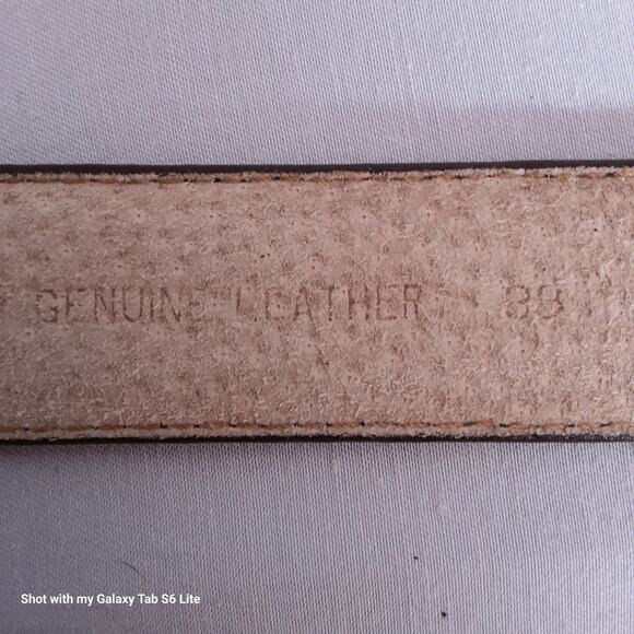 Kenneth Cole Mens Belt 38 Waist Darkest Brown Genuine Leather - Picture 11 of 14